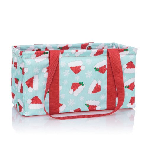 Thirty One Red Plaid Small Utility Tote